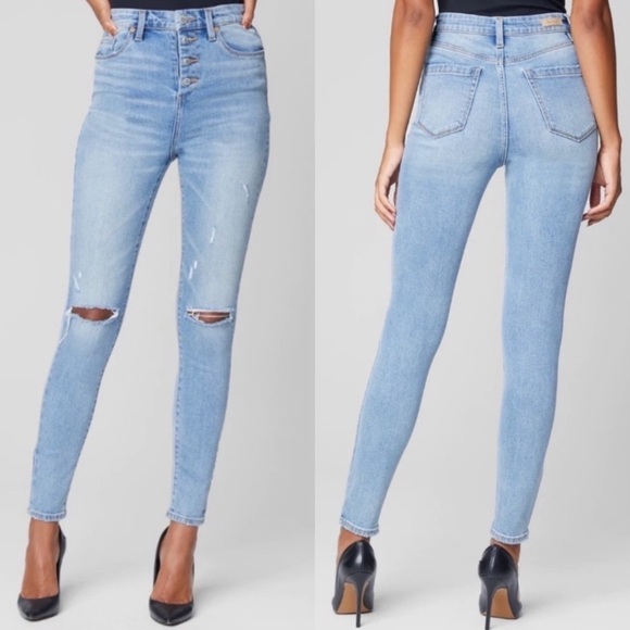 NWT Blank NYC The Great Jones High Rise Skinny Jeans Distressed Final Lap - Picture 1 of 11
